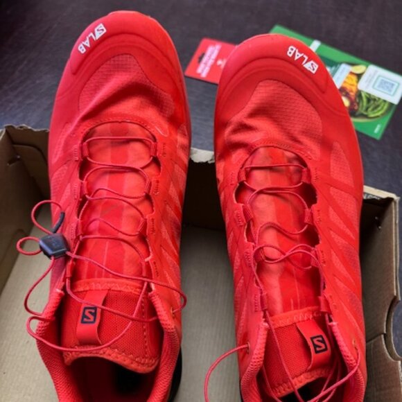 Salomon S/Lab Sense 6 SG, Red/Black/White, Men's size 13, never worn - Picture 5 of 6